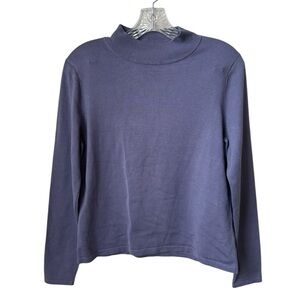 Pendleton Vintage Long Sleeve Mock Neck Purple Sweater Top Size Small
